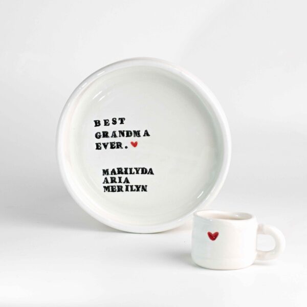 Custom Πήλινo Πιάτο Λευκό